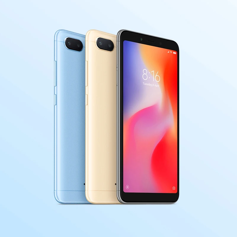 Глобальная версия Xiaomi Redmi 6 3 ГБ 32 мобильный телефон Helio P22 Восьмиядерный 12 Мп + 5 ИИ