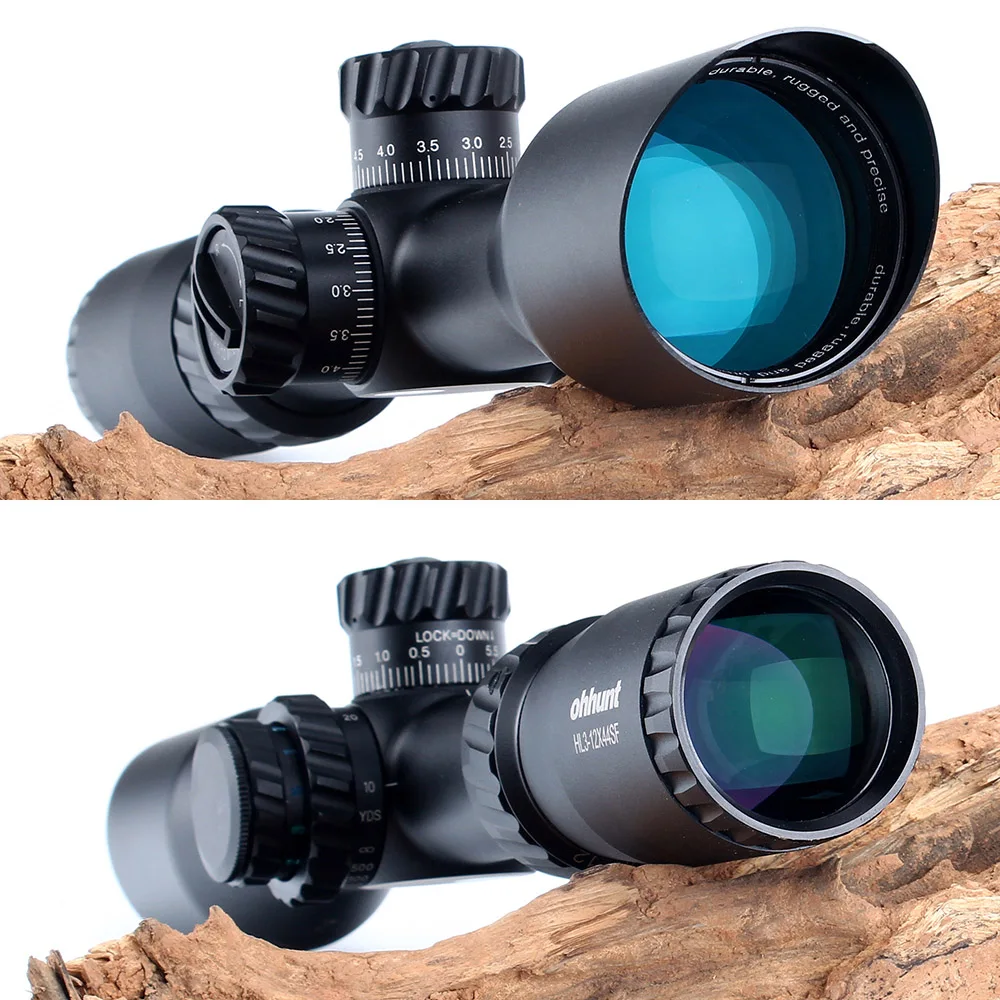 Ohhunt HL 3 12X44 SF охотничий оптический прицел стеклянная гравированная сетка RGB с