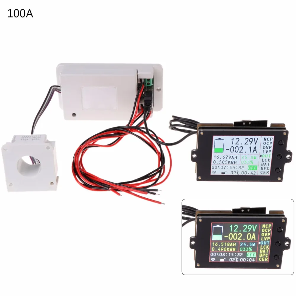 DC 500V 100A 200A 500A беспроводной вольтметр амперметр кулонометр батарея измеритель мощности