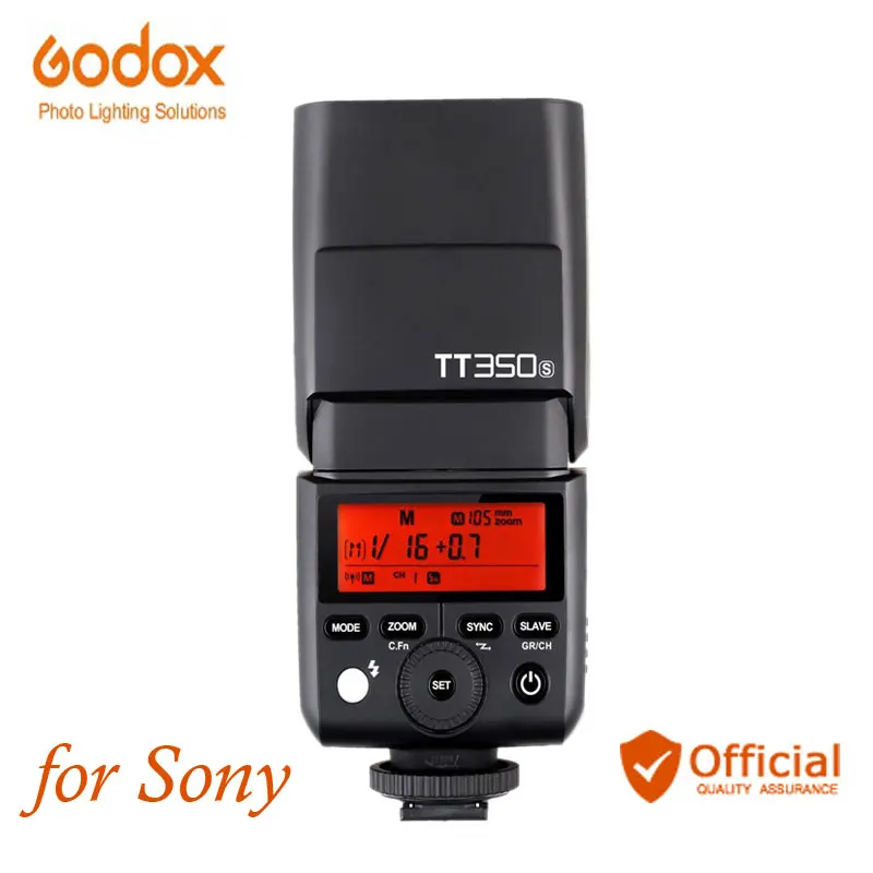 Беспроводная вспышка Godox TT350S Mini Speedlite 2 4G TTL HSS для Sony DSLR RX10 A6000 A6300 A6500 A7R A7S A7M A7SM II A58