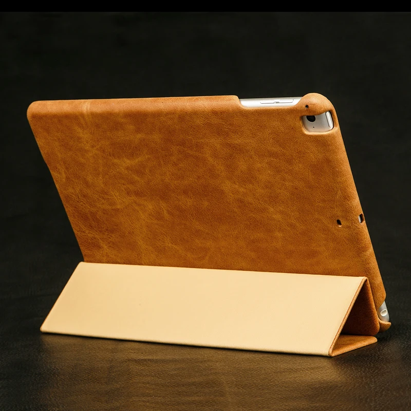 Jisoncase Винтажный чехол для планшета iPad 9 7 2017 натуральная кожа откидные Чехлы