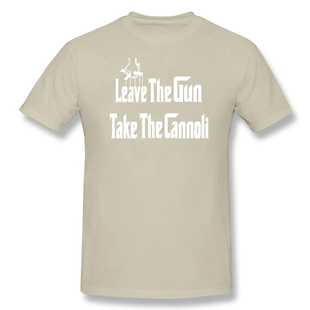 Футболка мужская с надписью оставить пистолет взять канноли забавная футболка