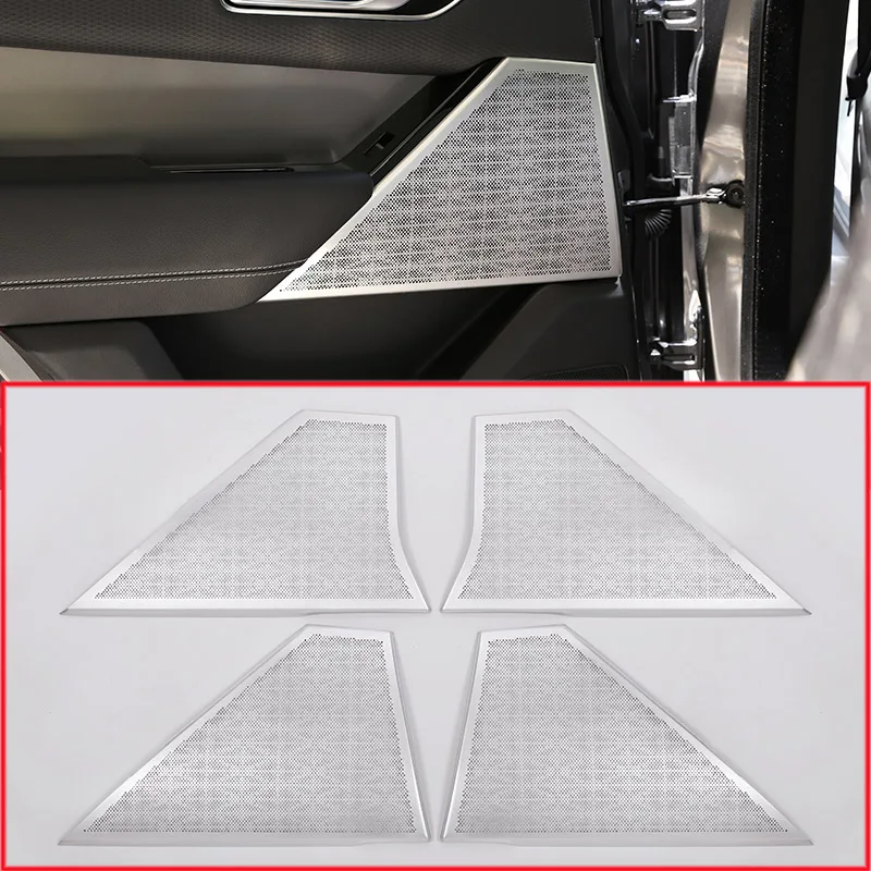 

4 шт., накладки на Автомобильные колонки из алюминиевого сплава для Land Rover Range Rover Velar 2017, автомобильные аксессуары