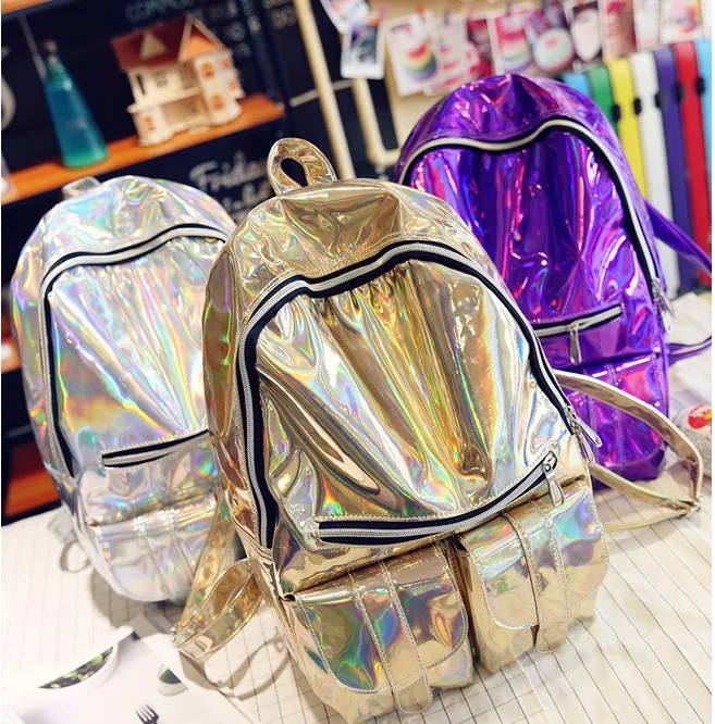 Рюкзак для женщин голограмма лазерный прозрачный 2018|school bags for teenagers|bags teenagersbackpack