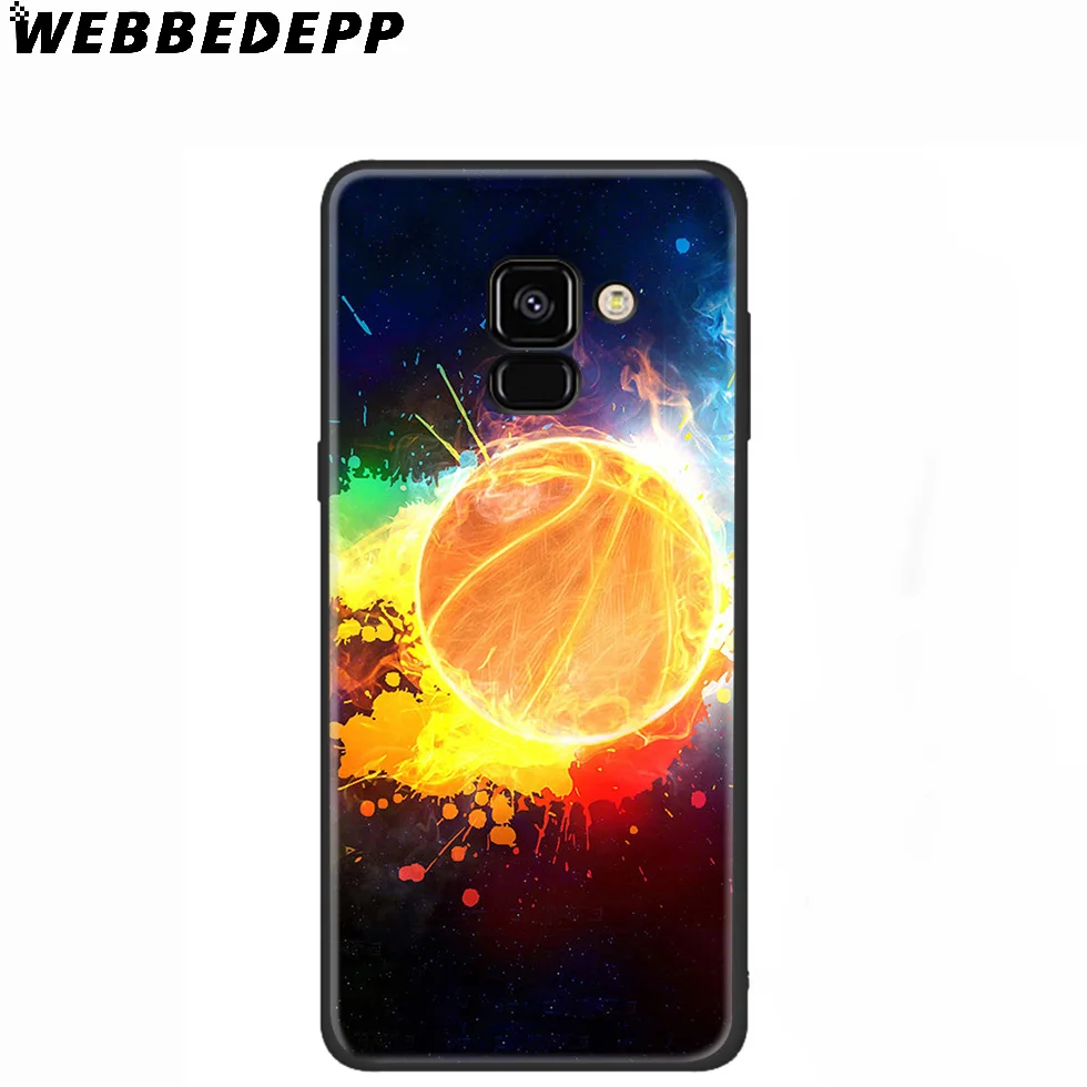 WEBBEDEPP Баскетбол Искусство полет силиконовый чехол для Samsung Galaxy A3 A5 A6 A7 A8 A9 A10 A20 A30 A40