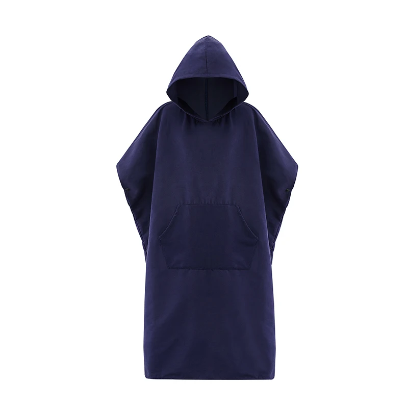 Микрофибровый пончо для переодевания мокрого костюма с капюшоном для водных видов спорта, плавания и пляжа, легкий и компактный.