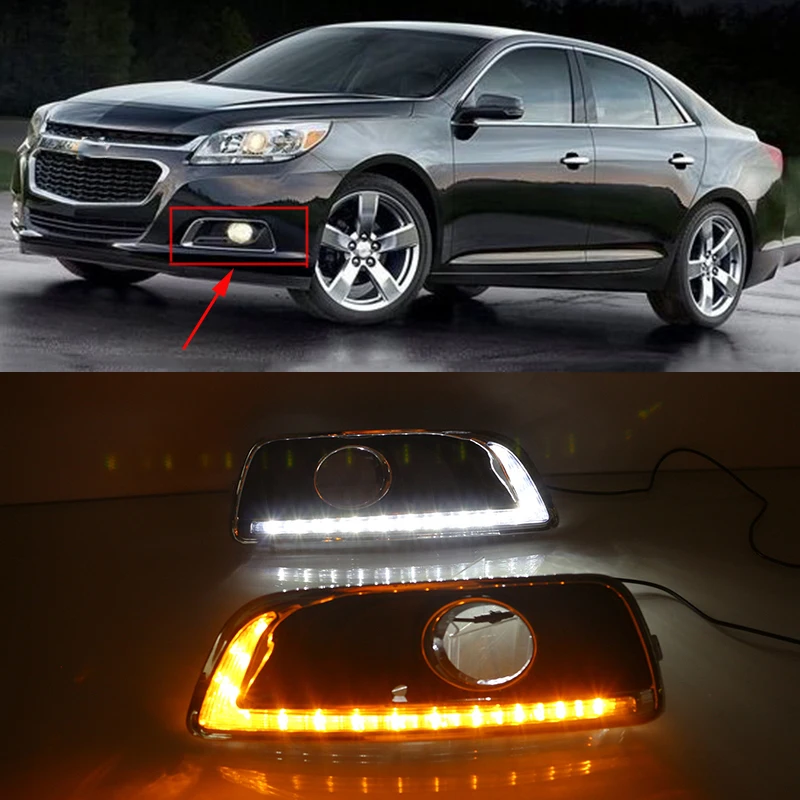 Автомобильная проблесковая 2 шт. для chevrolet Malibu 2011 2012 2014 2015 светодиодный DRL Дневной