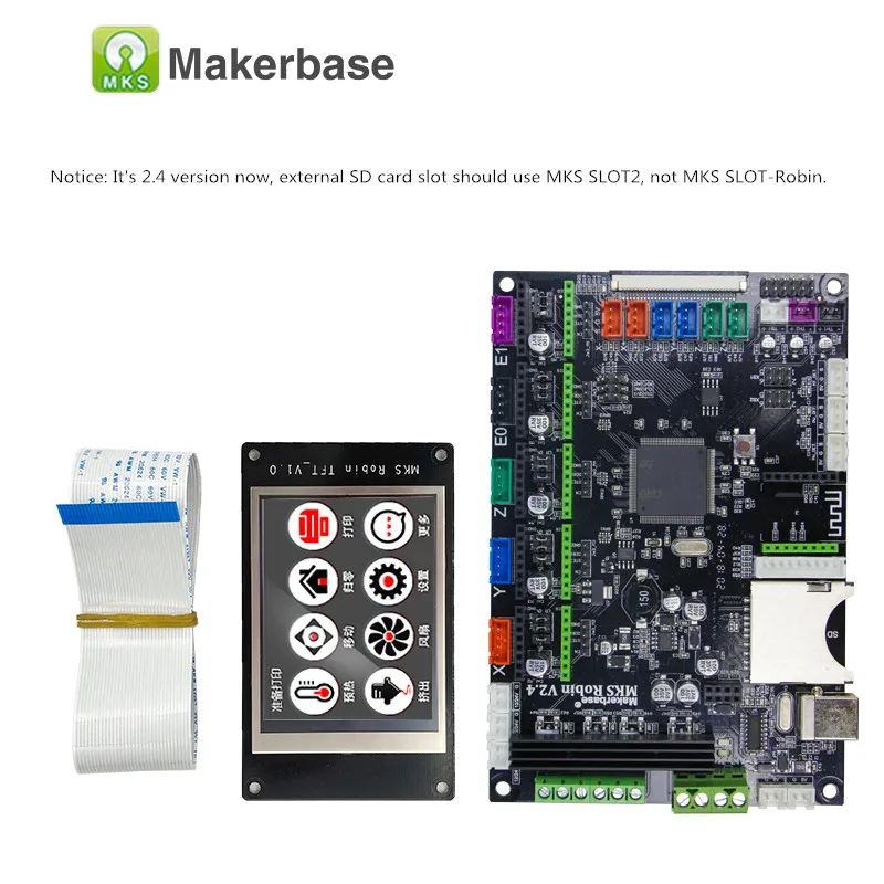 Makerbase MKS Robin 32Bit Control Board 3D Printer parts mainboard support marlin2.0 controller board with TFT Touch Screen - купить по