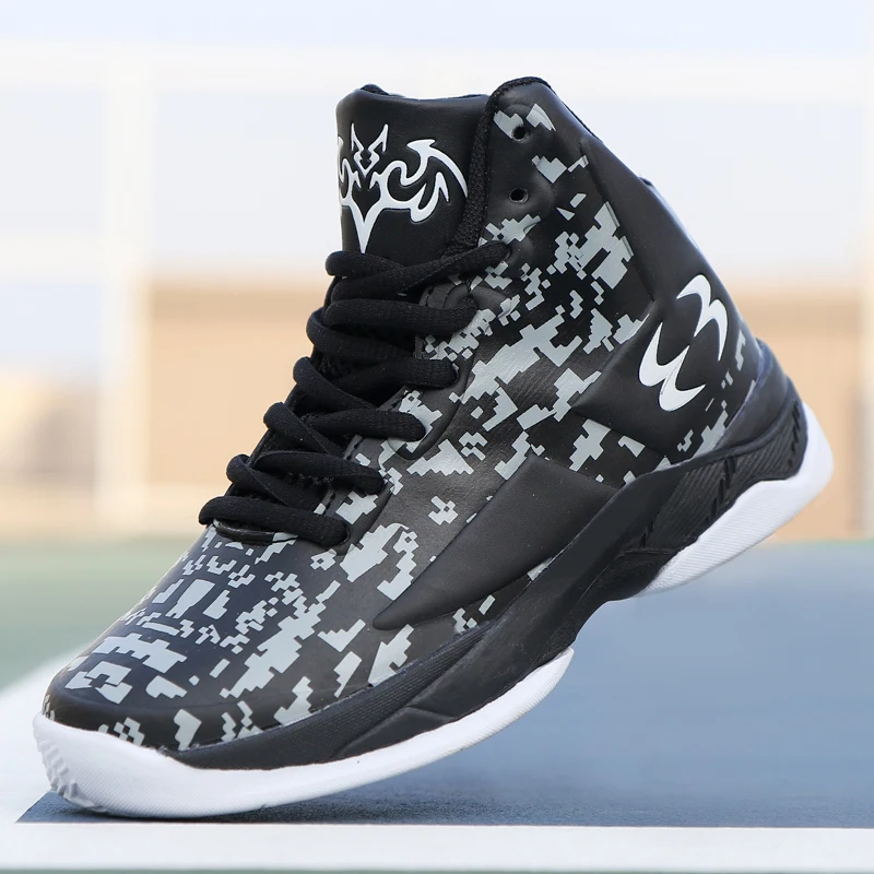 Баскетбольная обувь для мальчиков с уникальным принтом детские кроссовки