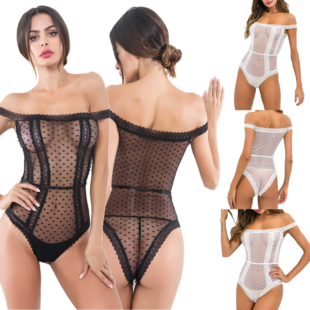 Женское сексуальное нижнее белье пижамы кружевное платье Babydoll Прозрачное с