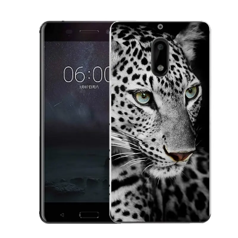 Qmswei Мягкий ТПУ чехол для телефона nokia3 nokia5 nokia6 nokia8 N540 N535 ясно животных волка Лебедь