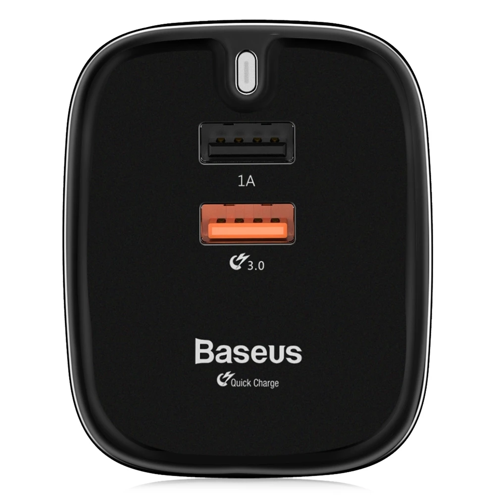Фото BASEUS фунзи QC 3.0 Dual USB Smart Travel Зарядное устройство Великобритания вилка LED BASEUS фунзи QC 3.0 Dual USB Smart Travel Зарядное устройство Великобритания вилка LED