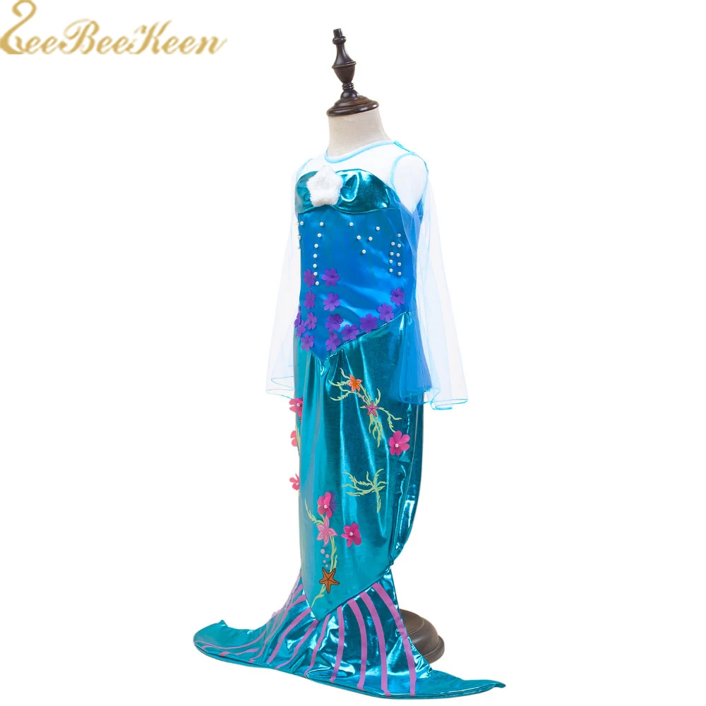 Платье для косплея на Хэллоуин Необычные классические детские хвосты Русалочки