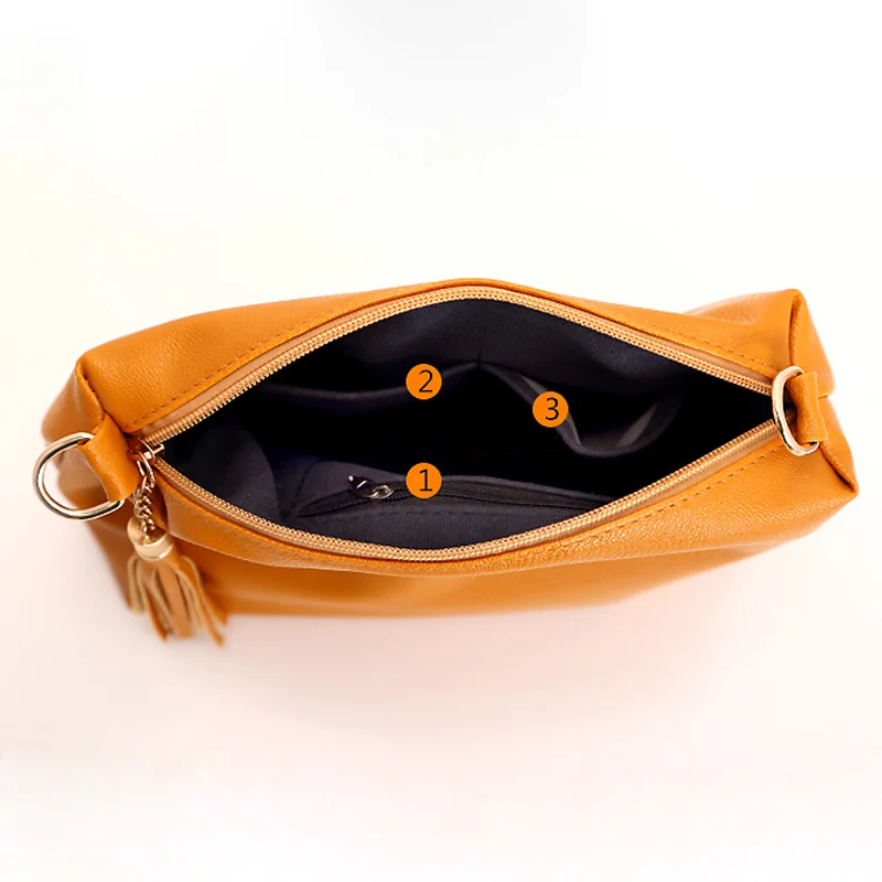 

Tassel Crossbody Bag DOMIL Wholesale Blanks Women Faux Leather Shoulder Bag Handmade Body Tote Bag in Varies Colors DOM106