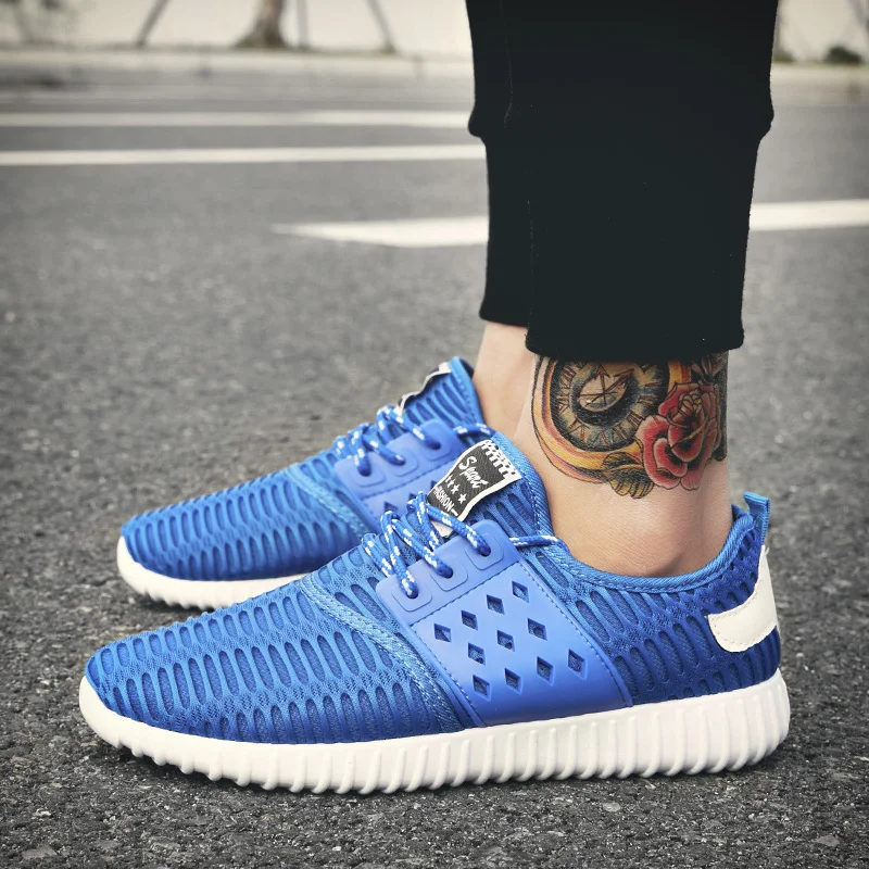 COSIDRAM Mesh Men Sneakers Casual Shoes 2019 New Lace-Up Male Footwear Spring Summer Breathable Comfortable RMC-045 | Обувь