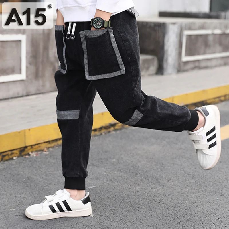 Спортивные штаны для мальчиков детские штаны-шаровары брюки с эластичной