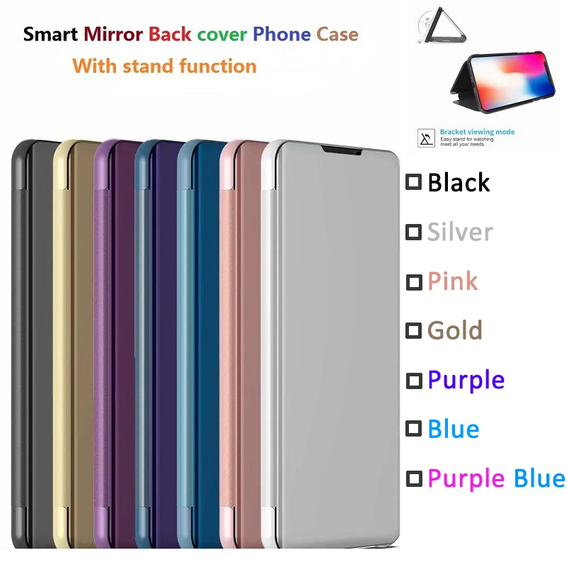 Умный зеркальный чехол для телефона с функцией подставки Samsung J8 J7 J6 J5 J4 J3 J2 J6plus J2pro