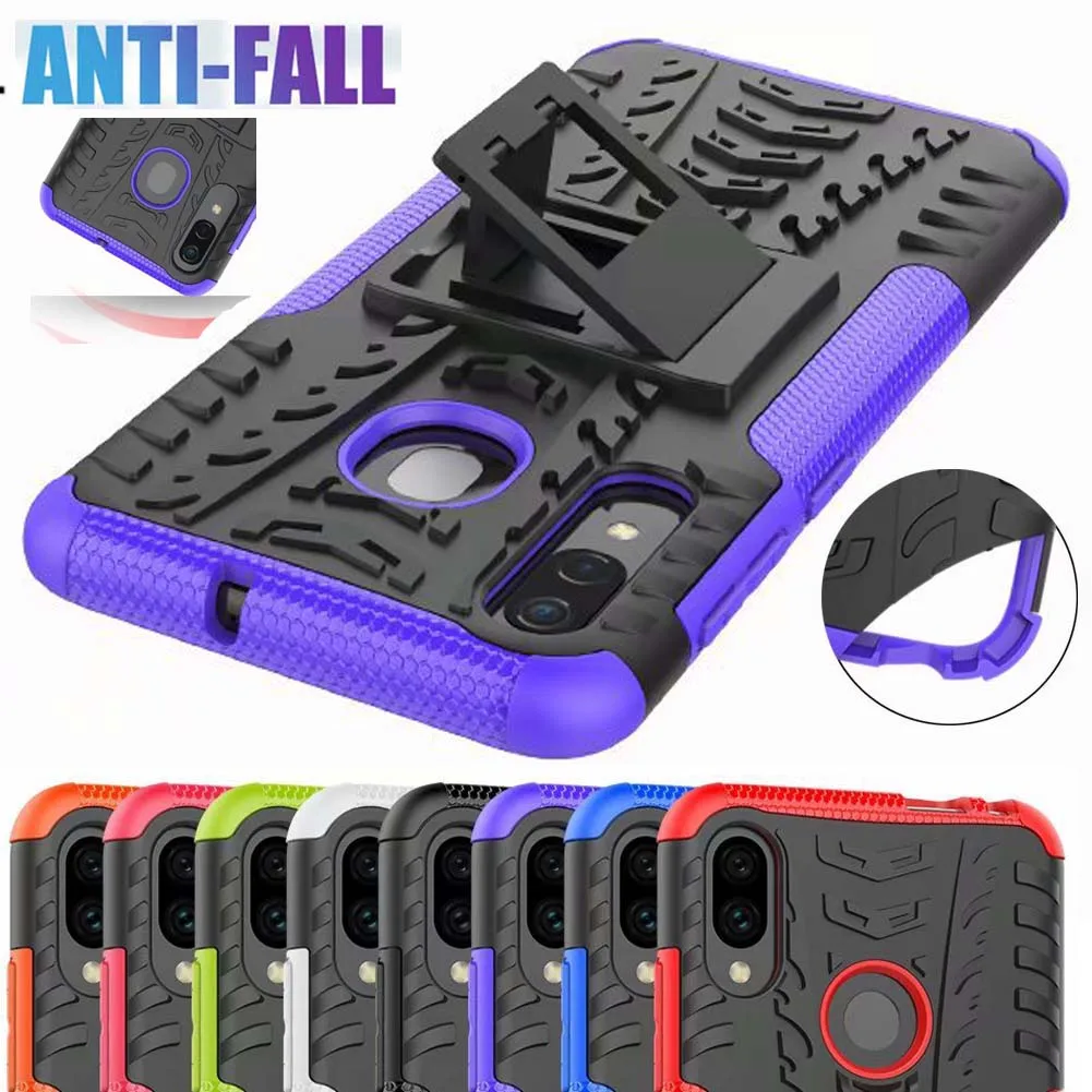 Luxury Heavy Duty Protection Armor Shockproof Phone Case Cover Rigid PC+Rugged Rubber Hybrid Kickstand For Huawei P10 P20 P30 | Мобильные