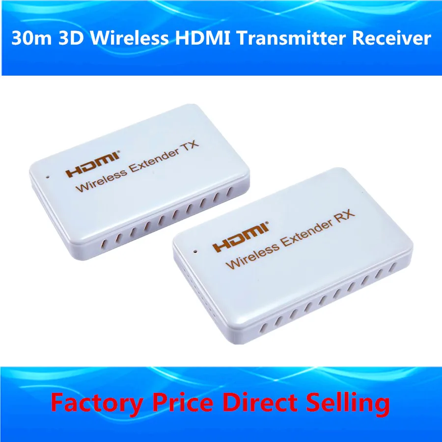 Full HD 1080 P Беспроводной HDMI удлинитель 30 м HDMI1.4 3D WI-FI отправитель приемник передатчик