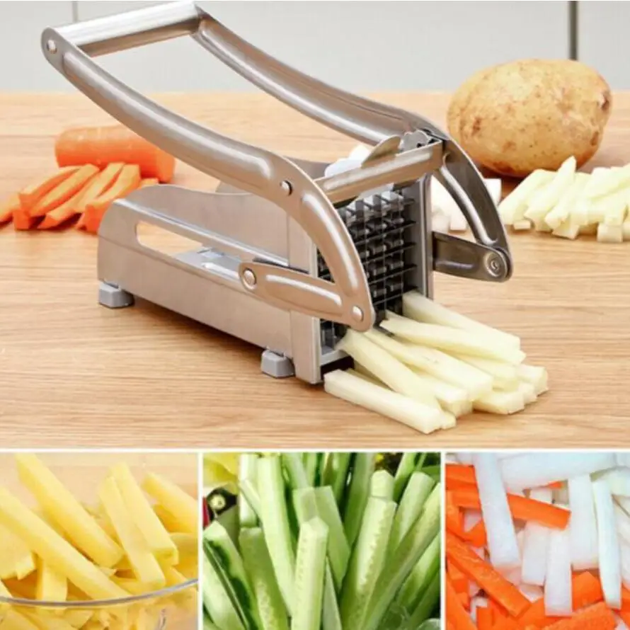 Нержавеющая Сталь Картофеля cuke Chipper делая машину французский картофель резак Slicer