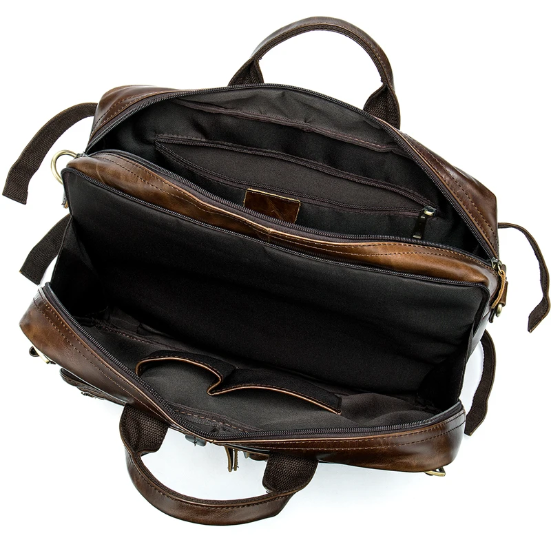 Рюкзак WESTAL мужской из натуральной кожи многофункциональный ранец для ноутбука