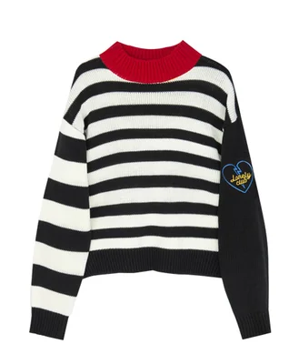 Striped Sweater Women Jumper 2018 Spring Autumn New Fashion Pullover Bat Sleeve High-necked Knitted Casual Tee Tops | Женская одежда