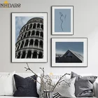 Постеры и картина Художественная печать на холсте г., картина с изображением пейзажа в синем стиле, Настенная картина для гостиной, современный скандинавский винтажный домашний декор