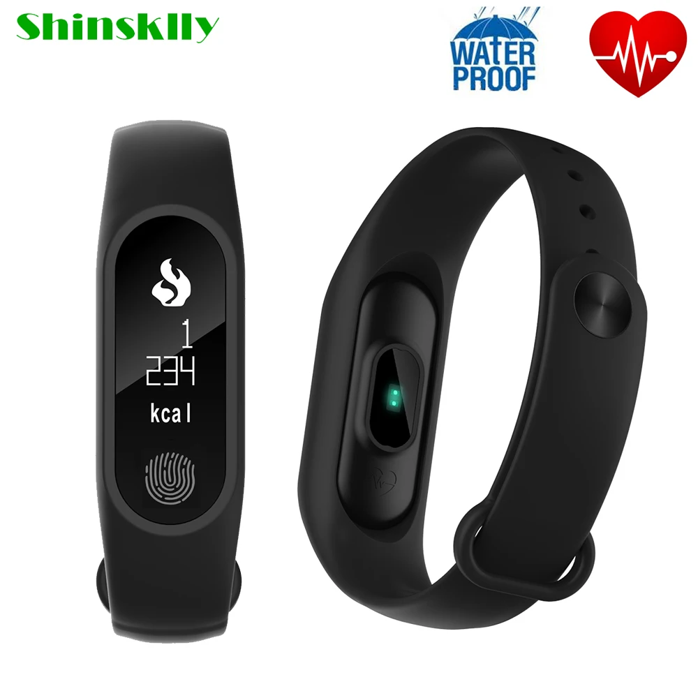 M2 Plus фитнес трекер умный браслет с монитором сердечного ритма IP67