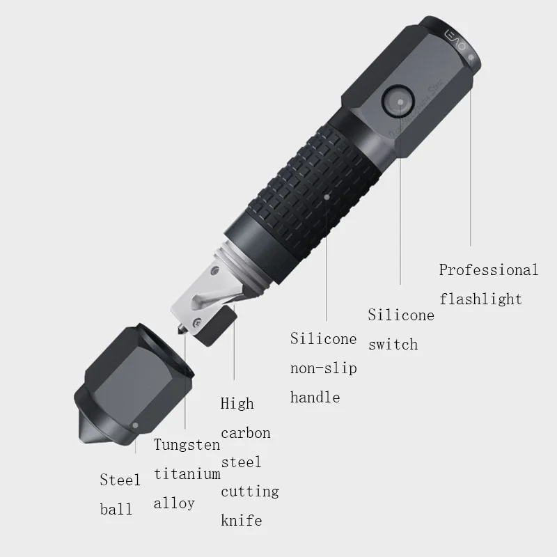 Xiaomi Mijia Leao многофункциональный автомобильный держатель защитный молоток фонарик вольфрамово-титановый молоток Жесткий острый Профессиональный безопасный