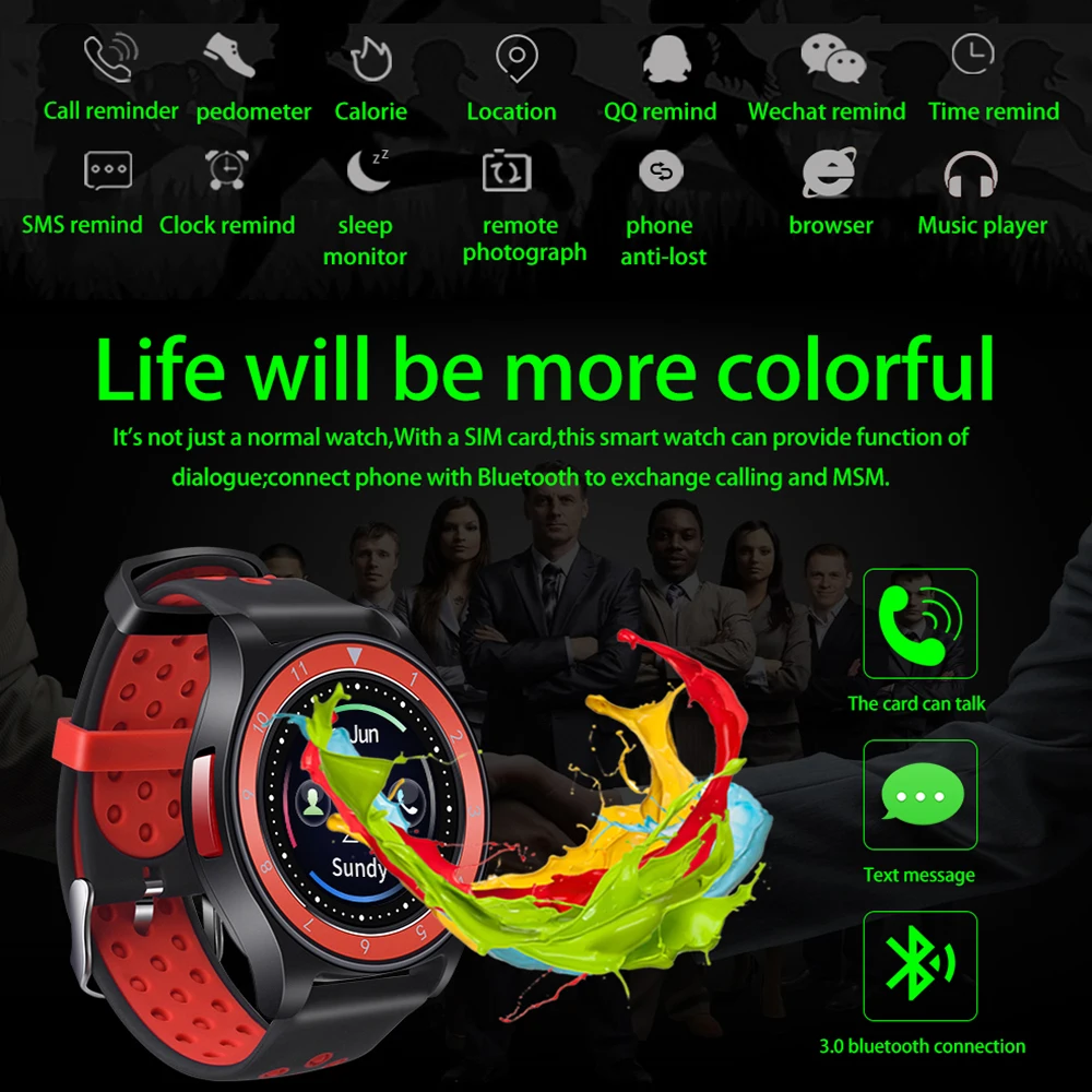 Смарт часы R10 для мужчин спортивные наручные фитнес трекер Bluetooth Smartwatch с SIM картой