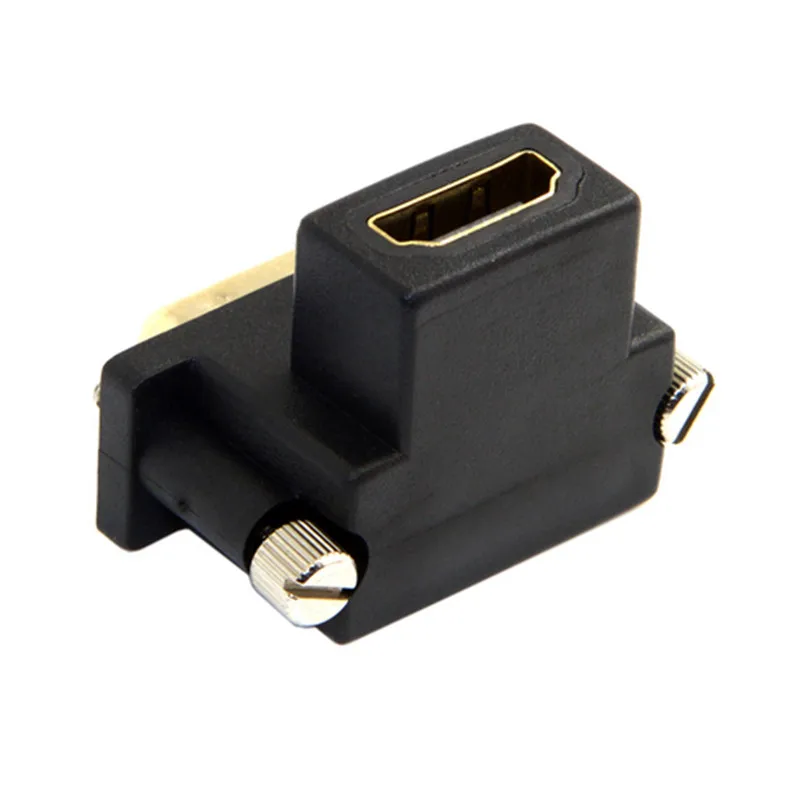 Поворотный адаптер 90 градусов вниз угловой разъем DVI папа HDMI совместимый мама для