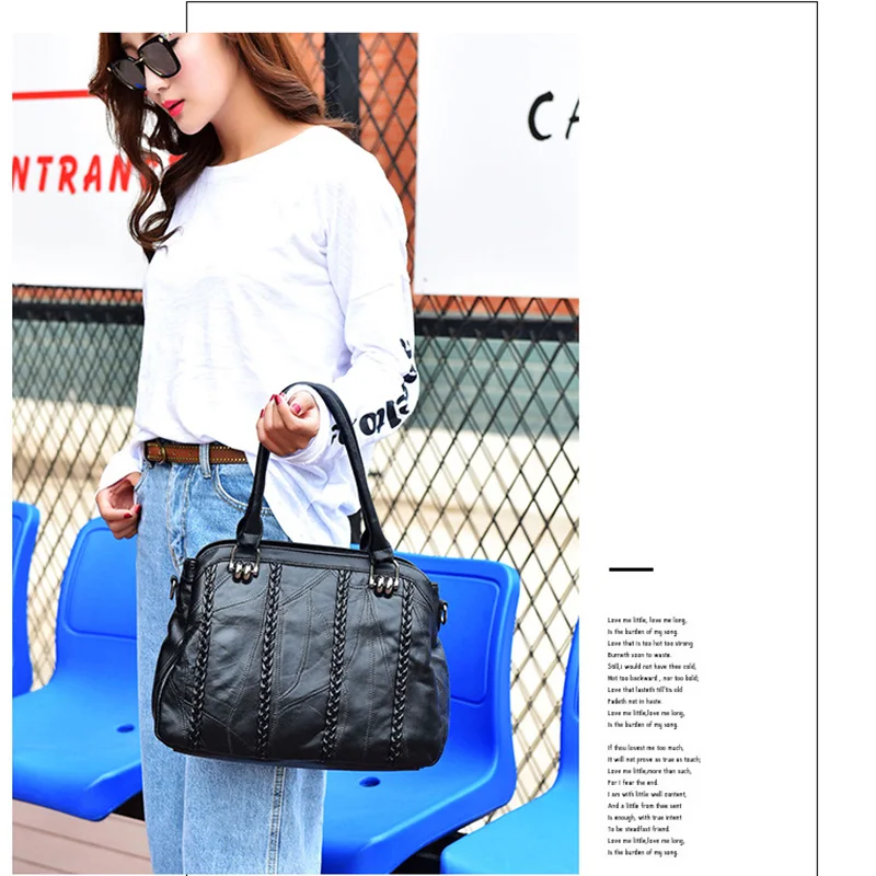 Роскошные Для женщин Пояса из натуральной кожи мешок овчины Курьерские сумки