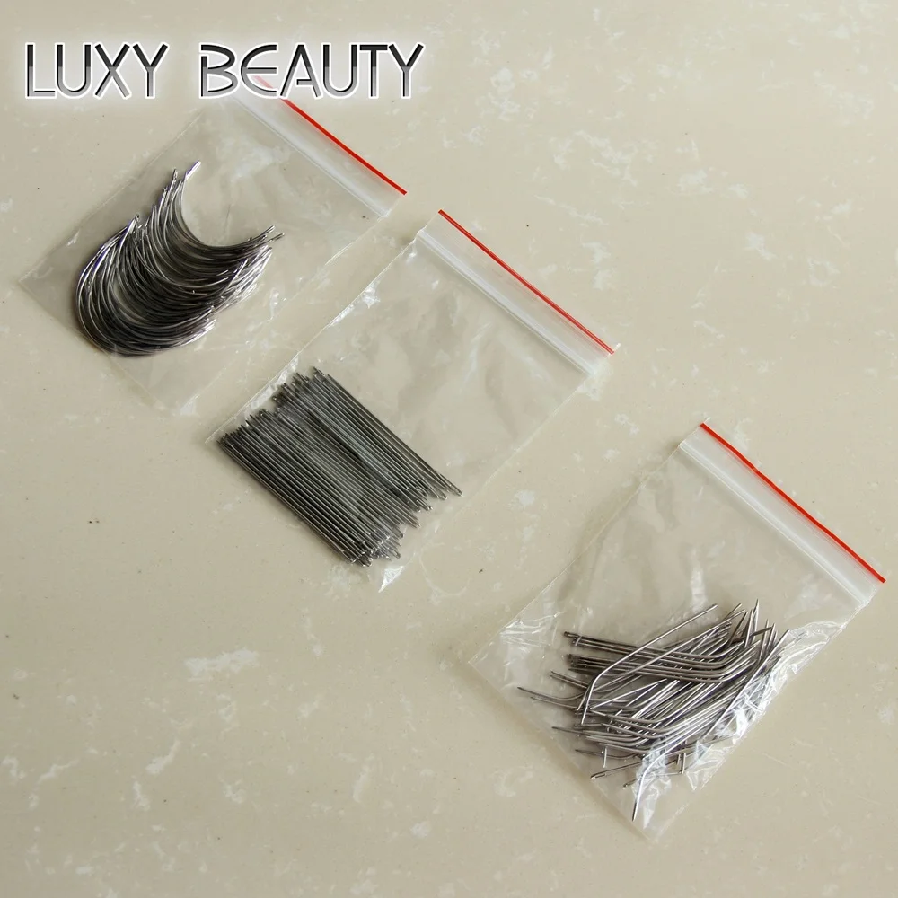 

12pcs Machine Weaves Weft Needle C I J Style Sewing Needle For Hair Extensions Tool Accessories For Human Hair Weaving/Weft