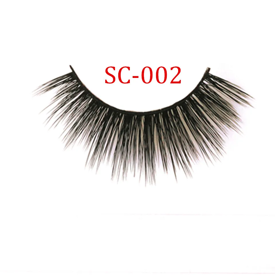 SC-002 NEWCOME 24 стиля 3D 6D накладные ресницы из норки полная полоса ресницы ручной работы мягкие ресницы Think Cross наращивание ресниц макияж - Цвет: SC-002