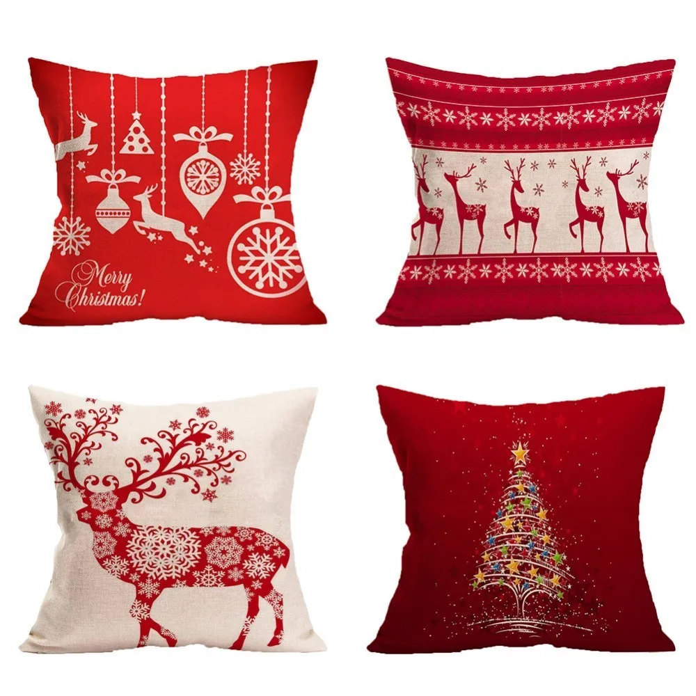 Рождественское украшение веселые рождественские буквы квадратная льняная