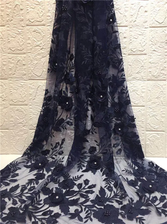 Африканская кружевная ткань 2019 высокое качество кружева 3D цветок нигерийская с