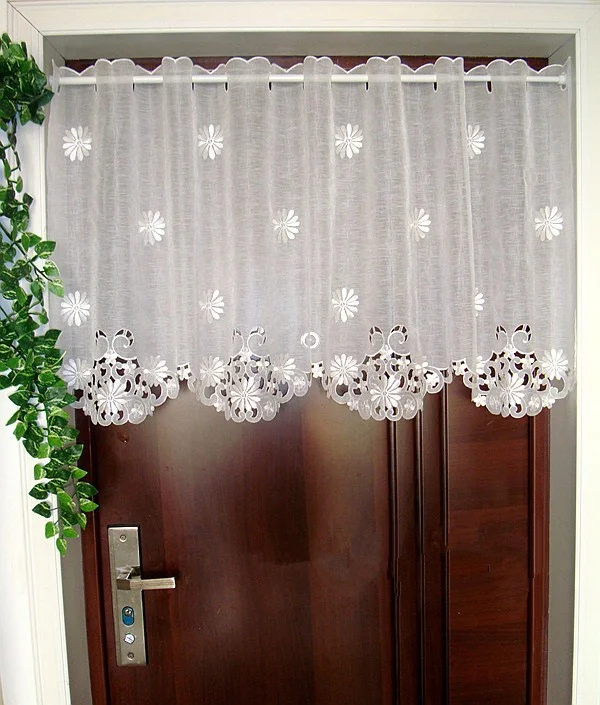 Полузанавеска с вышивкой занавеска для окна перегородки кофе на заказ двери