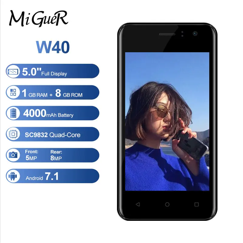 KENXINDA EL W40 смартфон 4 0 дюймов Android 6 MTK6580 четырехъядерный 1. 3g Гц 8 ГБ + 512 МБ 1500 мАч две