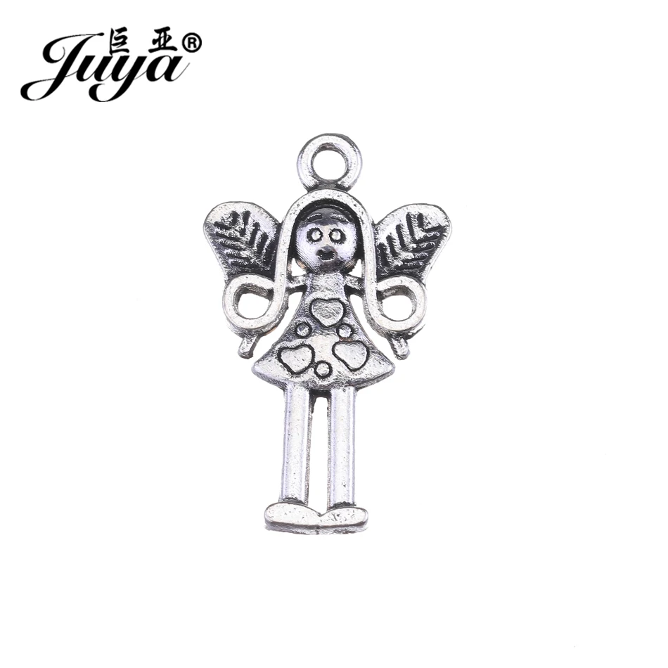 Подвески для женщин JUYA маленькая девочка с крыльями кулоны изготовления