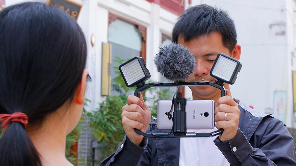 Портативная видеокамера для DSLR камеры смартфона Gopro Вертикальная съемка установка для Canon Nikon iPhone Xs Max X 8 7 Gopro 5 6 7 Yi