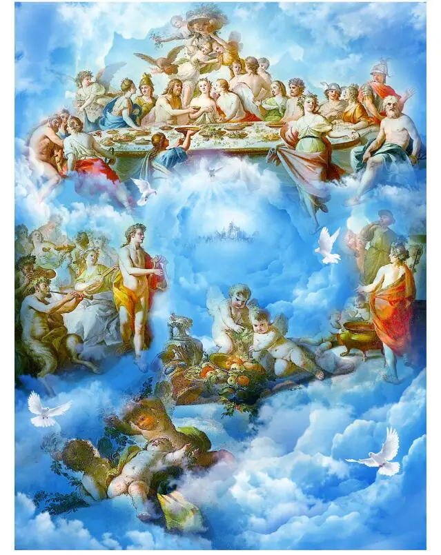 3d wallpaper custom photo The Gospel of heaven is European ceiling murals wall for bedroom walls 3 d picture | Строительство и