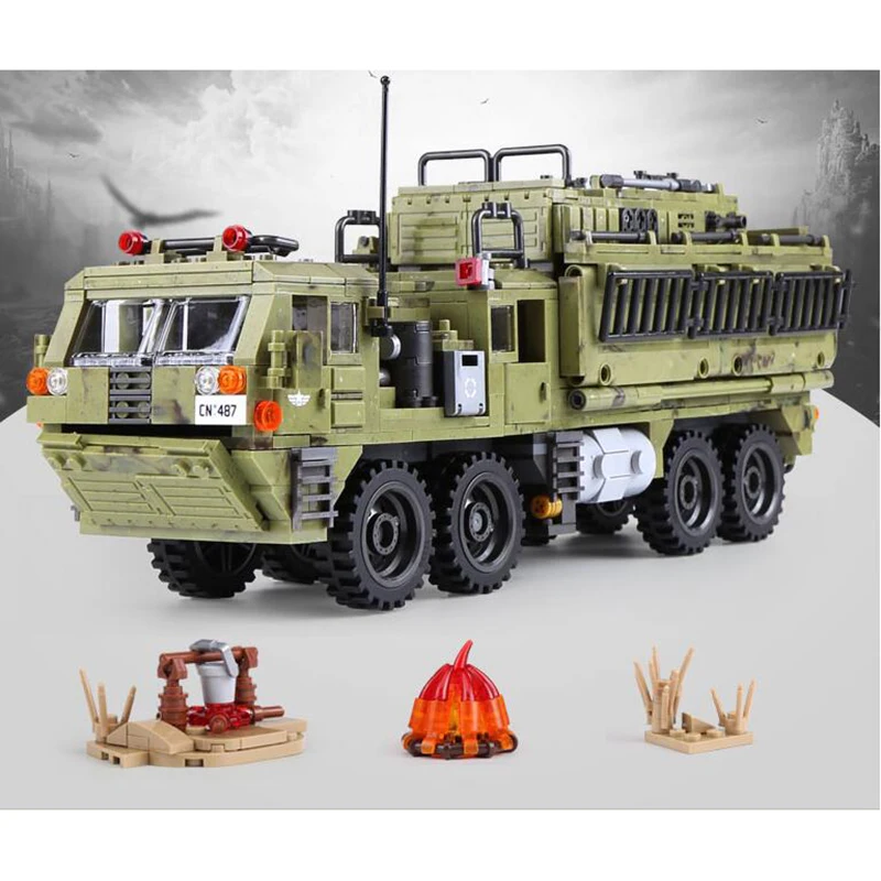 

06014 военные блоки 1377 шт. Военная серия Скорпион тяжелый грузовик Набор строительных блоков Кирпичи DIY игрушки для детей Подарки