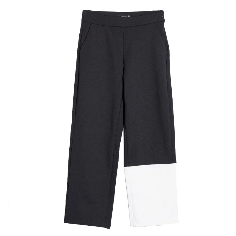 Брюки женские Асимметричные с высокой талией в стиле ретро|black trousers|casual pants womenpants