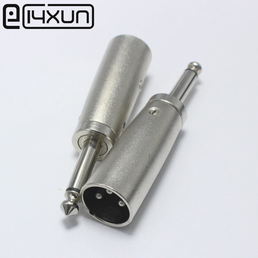 EClyxun 1 шт. металлический XLR 3 контактный Штекерный разъем к 6 35/6 5 мм 2 полюсный моно
