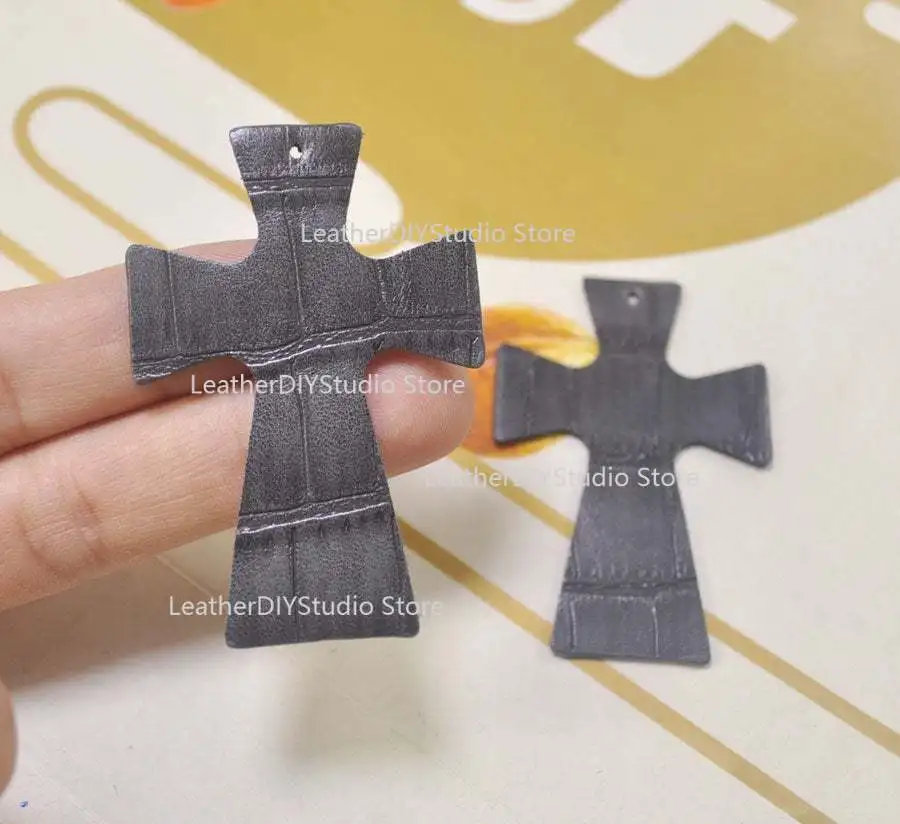 Japan Steel Blade Leather Cross with Hole Earring Supplies Die Cut Rule Cutter Mold for DIY Leather Punch Crafts Tool 57x40mm