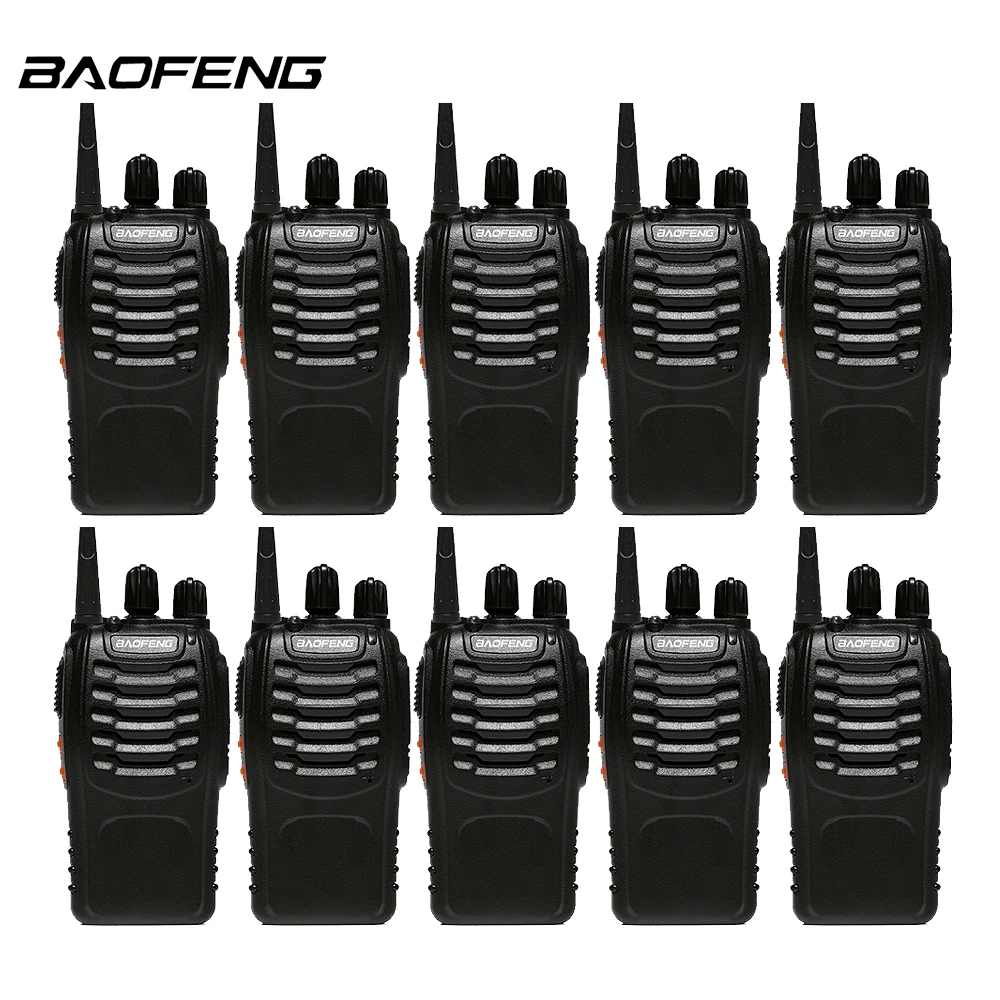 10 шт./лот Baofeng 888s рация для УВЧ 400 470 МГц 16 каналов двухсторонняя радиосвязь