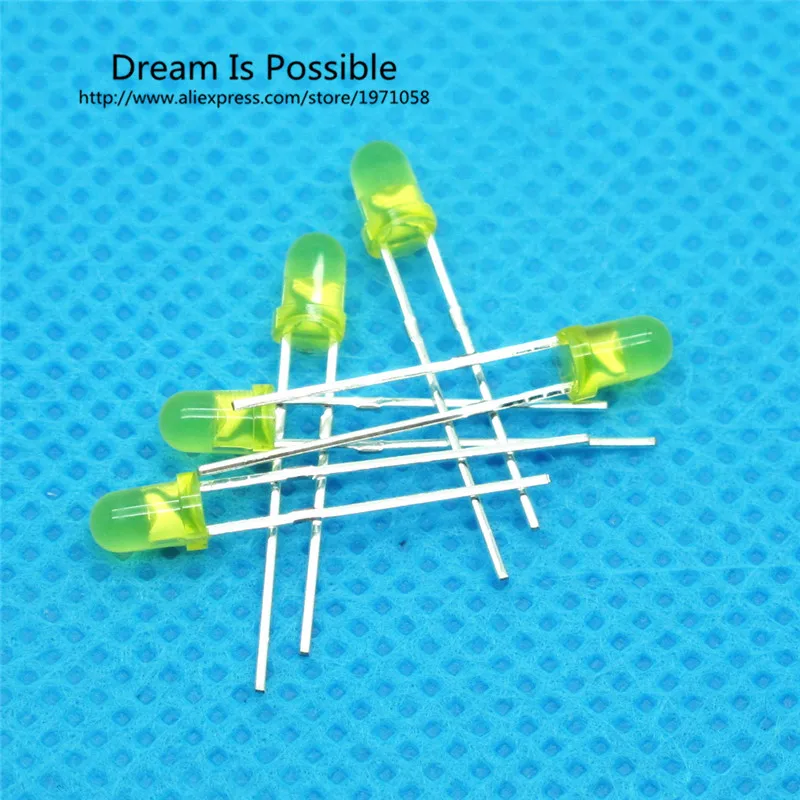 1000 шт. желтый из светодиодов 3 мм светло-желтый DIP светодиод лампы желтеют |