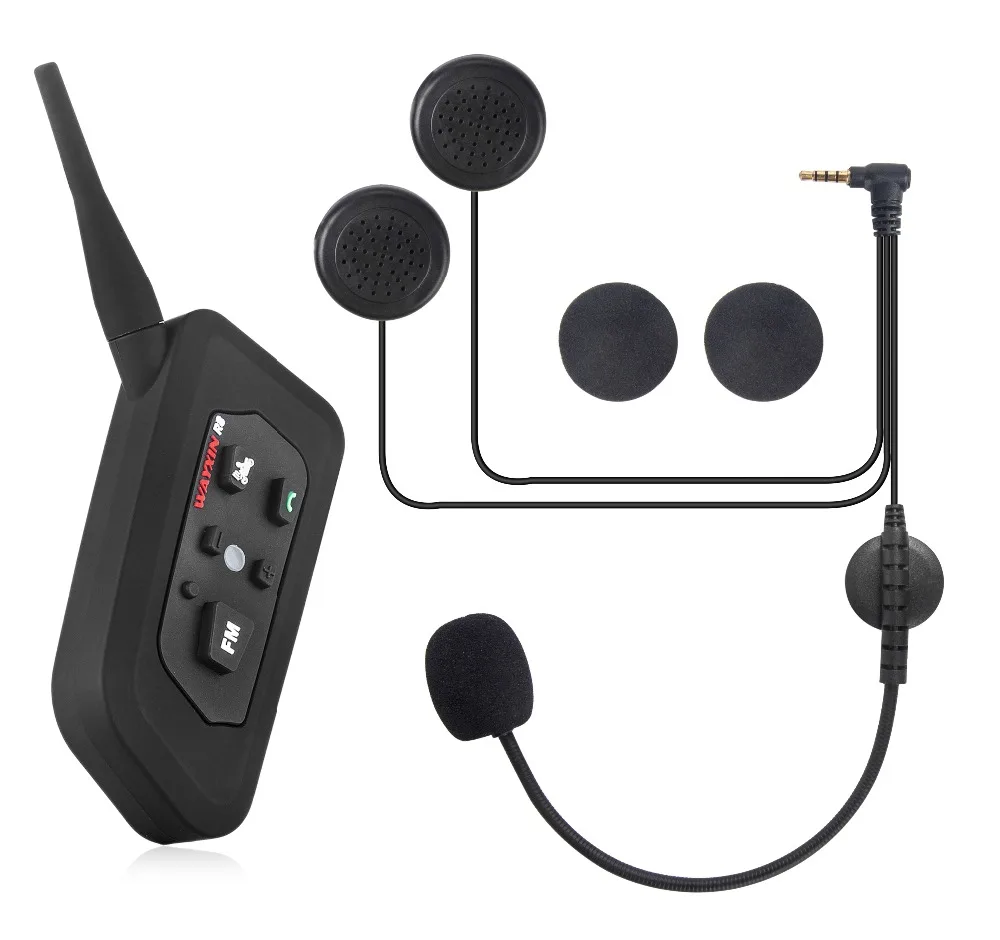 2 шт. 1200 м Bluetooth Интерком мотоциклетный шлем гарнитуры интерком для 6 всадников BT