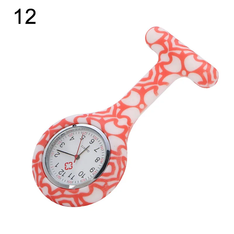 

Newly Silicone Fashion Silicone Nurses Watch Brooch Tunic Fob Pocket Stainless Dial Watches m99