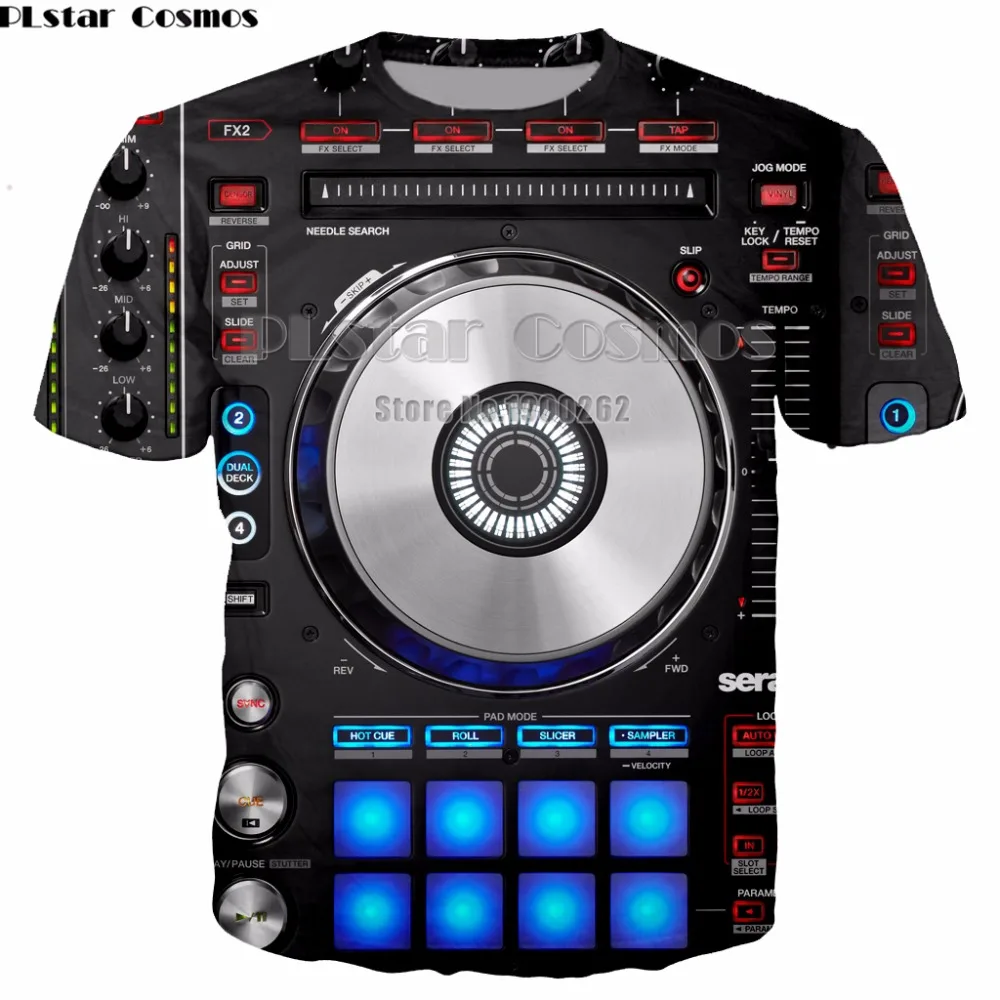 Ух девушка DJ поп музыки в стиле хип хоп футболка Новый стиль аниме Объёмный